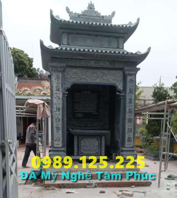 Lắp đặt miếu đá ngoài trời tại long an