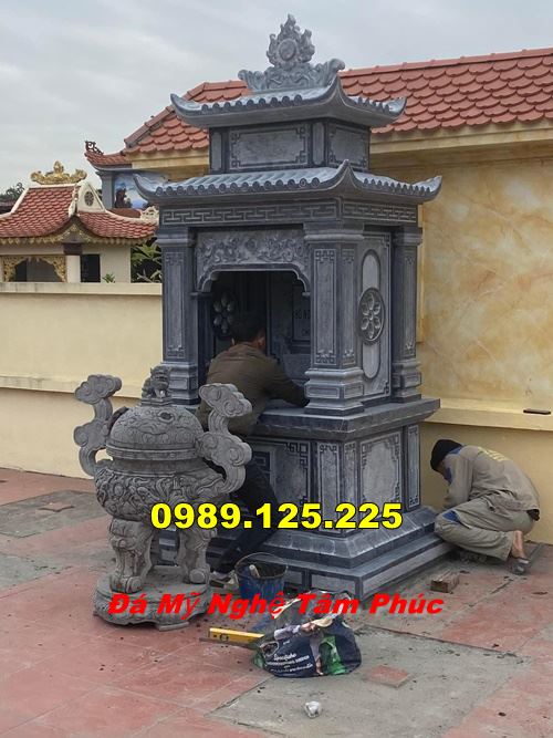 Lắp đặt miếu đá ngoài trời tại Bình Phước