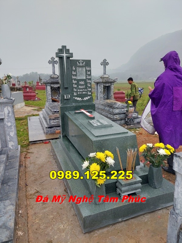 Mẫu Mộ Đá Công Giáo Đẹp Bán Tại  hậu giang
