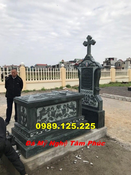 Mẫu Mộ Đá Công Giáo Đẹp Bán Tại Long An
