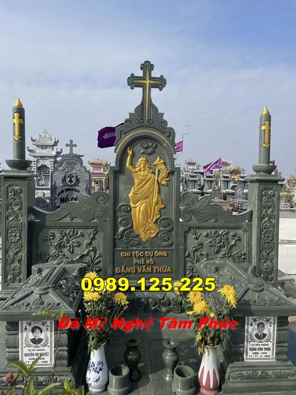 Mẫu Mộ Đá Công Giáo Đẹp Bán Tại Trà Vinh