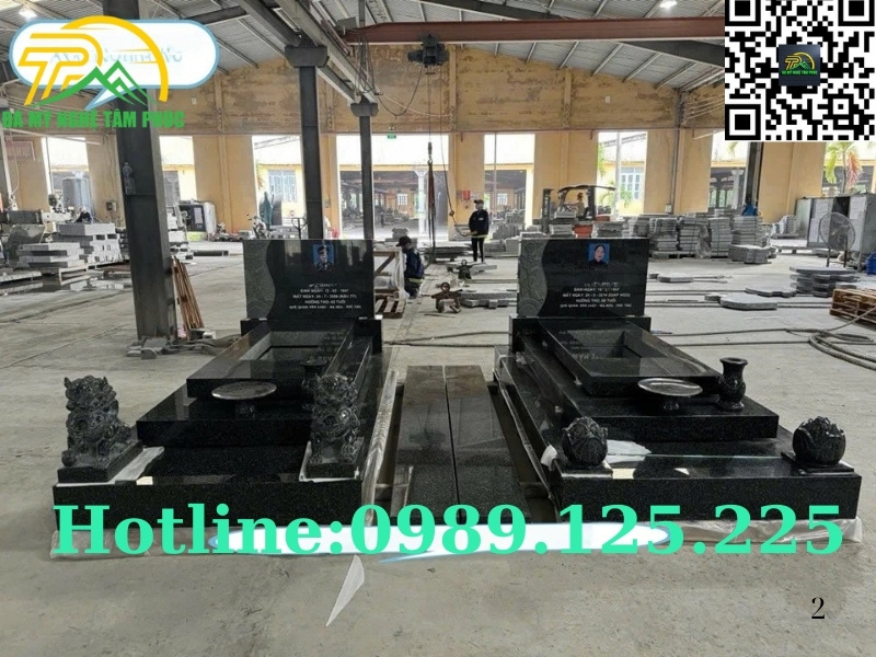 Mộ Đôi Đá Hoa Cương Đẹp Bán Tại Đà Nẵng