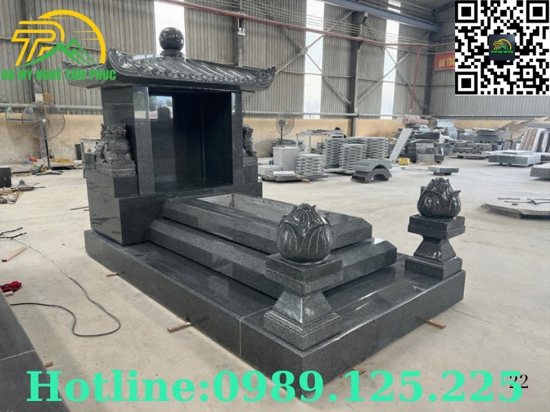 Mộ Đá Granite Hoa Cương Nguyên Khối Đẹp Bán Tại Quảng Nam