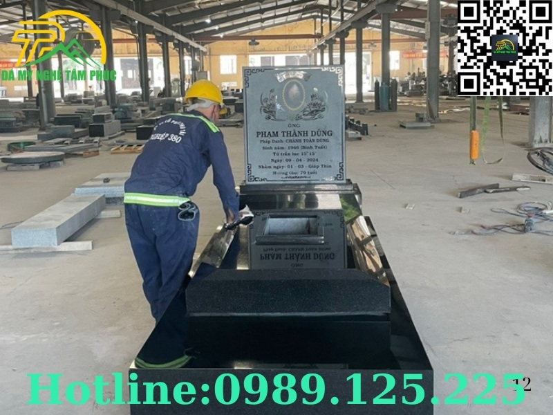 Mộ Đá Granite Hoa Cương Nguyên Khối Đẹp Bán Tại Nam Định