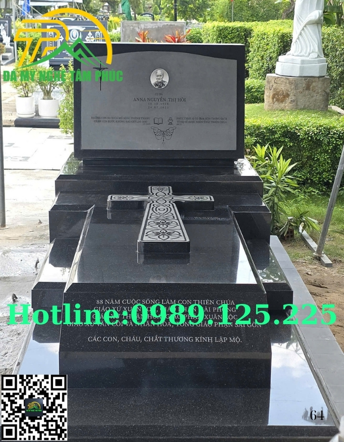 Mộ Đá Granite Hoa Cương Nguyên Khối Đẹp Bán Tại Quảng Bình