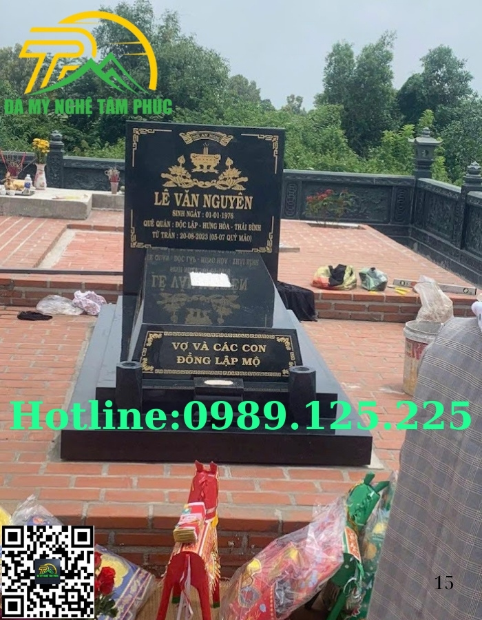 Mộ Đá Granite Hoa Cương Nguyên Khối Đẹp Bán Tại Kon Tum