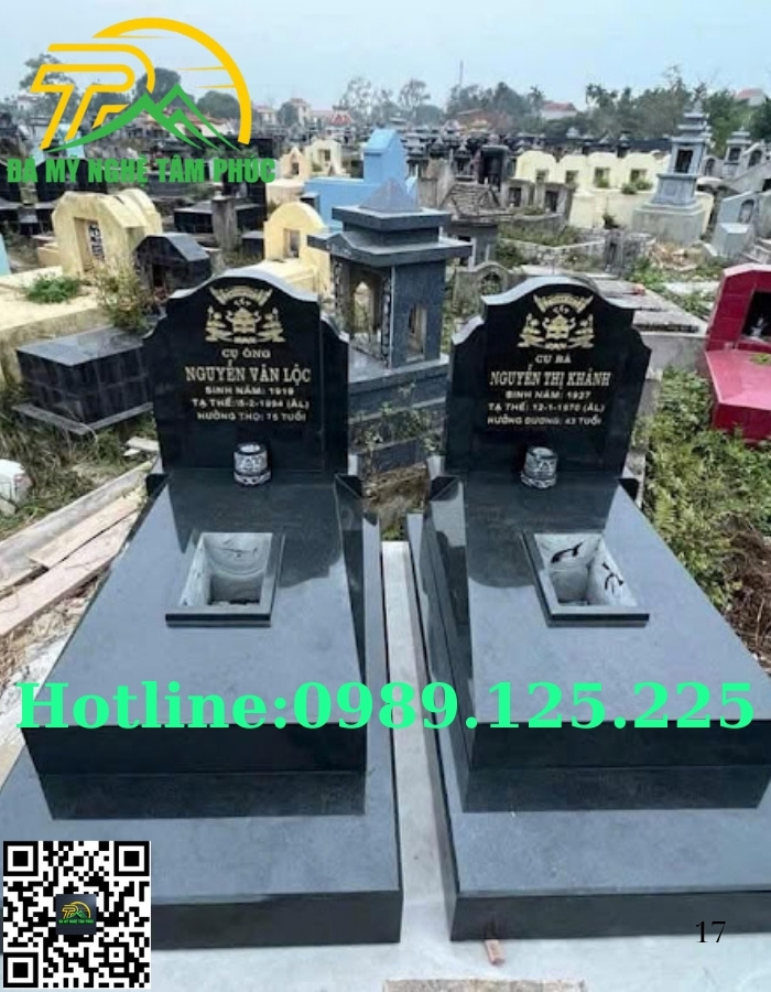 Mộ Đôi Đá Hoa Cương Đẹp Bán Tại Tây Ninh