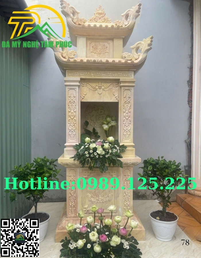 Miếu Thờ Thần Linh Bằng Đá Đẹp Bán Tại Kiên Giang